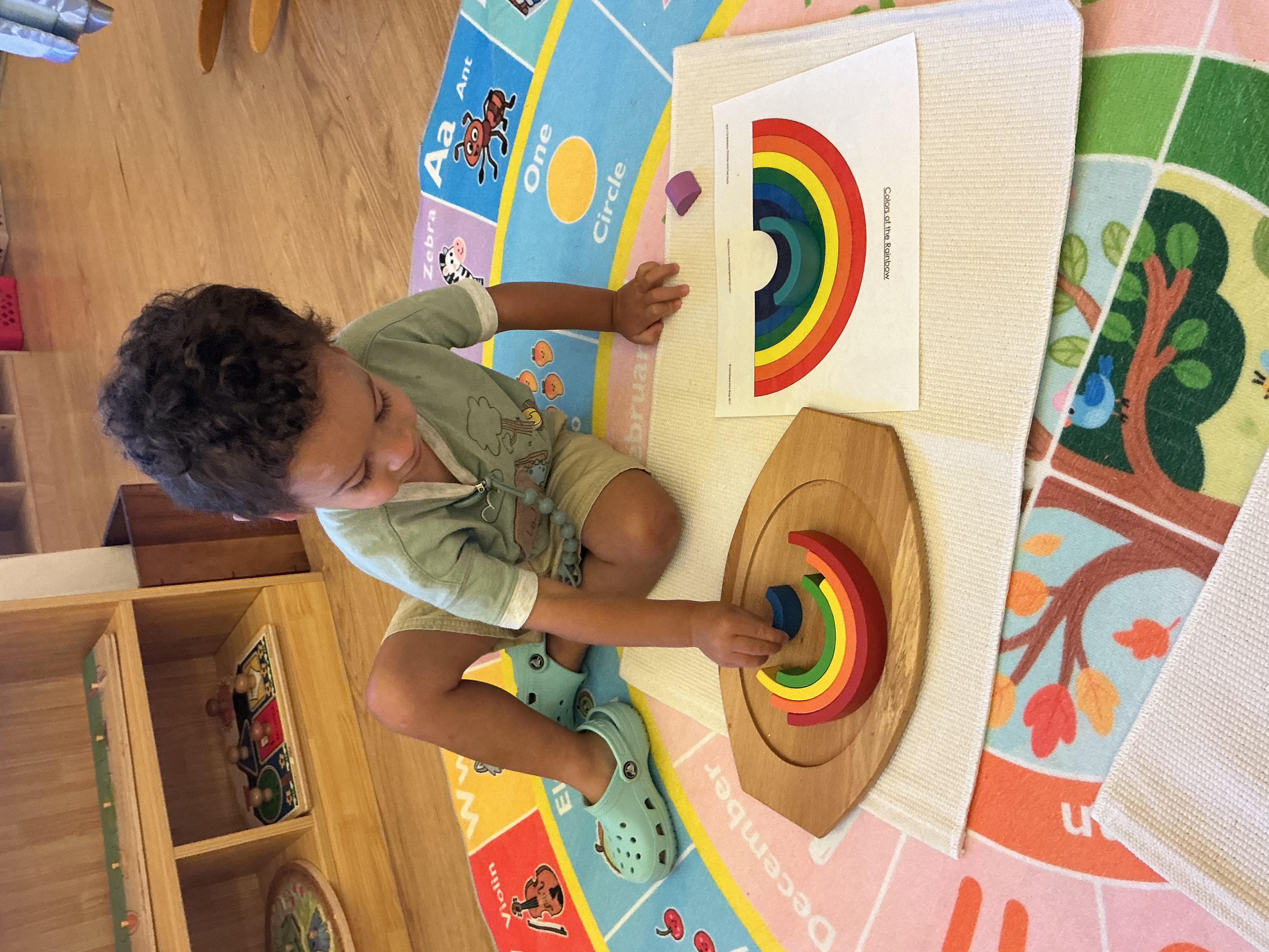 Children learning in our Montessori classroom