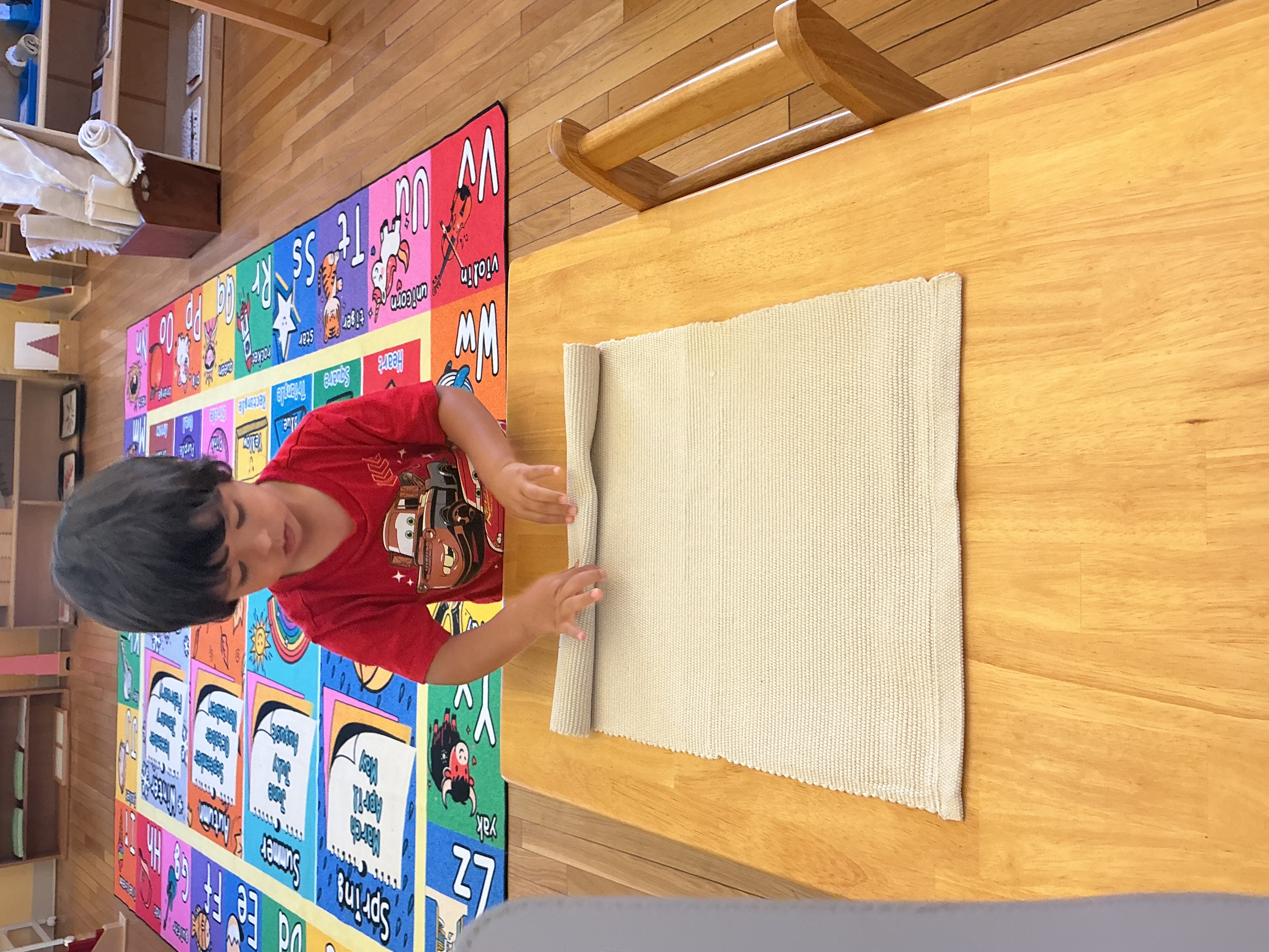 Children exploring hands-on Montessori materials